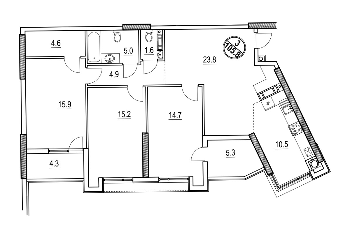 apartament 105.8